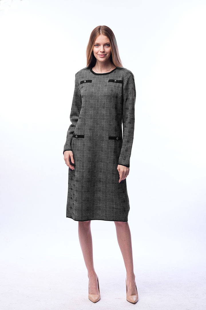 Фото товара 18829, теплое вязаное платье